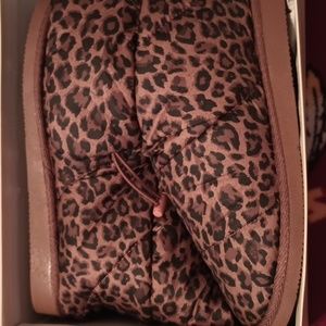 Shoe Dazzle leopard print buffy boot